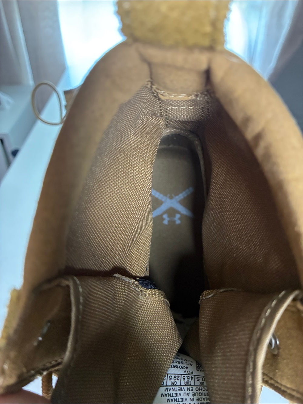 Under Armour Men's Tactical Suede Lace-Up Boots in Brown/Tan - Picture 3 of 7